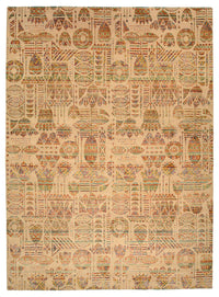 Designer Teppich - 366 x 271 cm - dunkelbeige