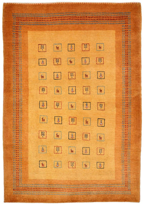 Gabbeh Teppich - Loribaft Perser 170 x 114 cm - gelb