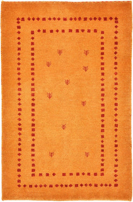 Gabbeh Teppich - Loribaft Perser 98 x 62 cm - orange