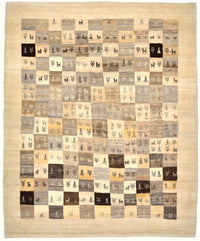 Gabbeh Teppich - Loribaft Perser 191 x 154 cm - hellbraun