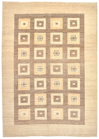 Gabbeh Teppich - Loribaft Perser 384 x 265 cm - hellbraun