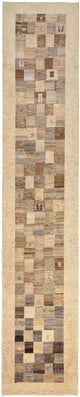 Gabbeh Teppich - Loribaft Perser 512 x 101 cm - hellbraun