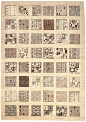 Gabbeh Teppich - Loribaft Perser 296 x 206 cm - hellbraun