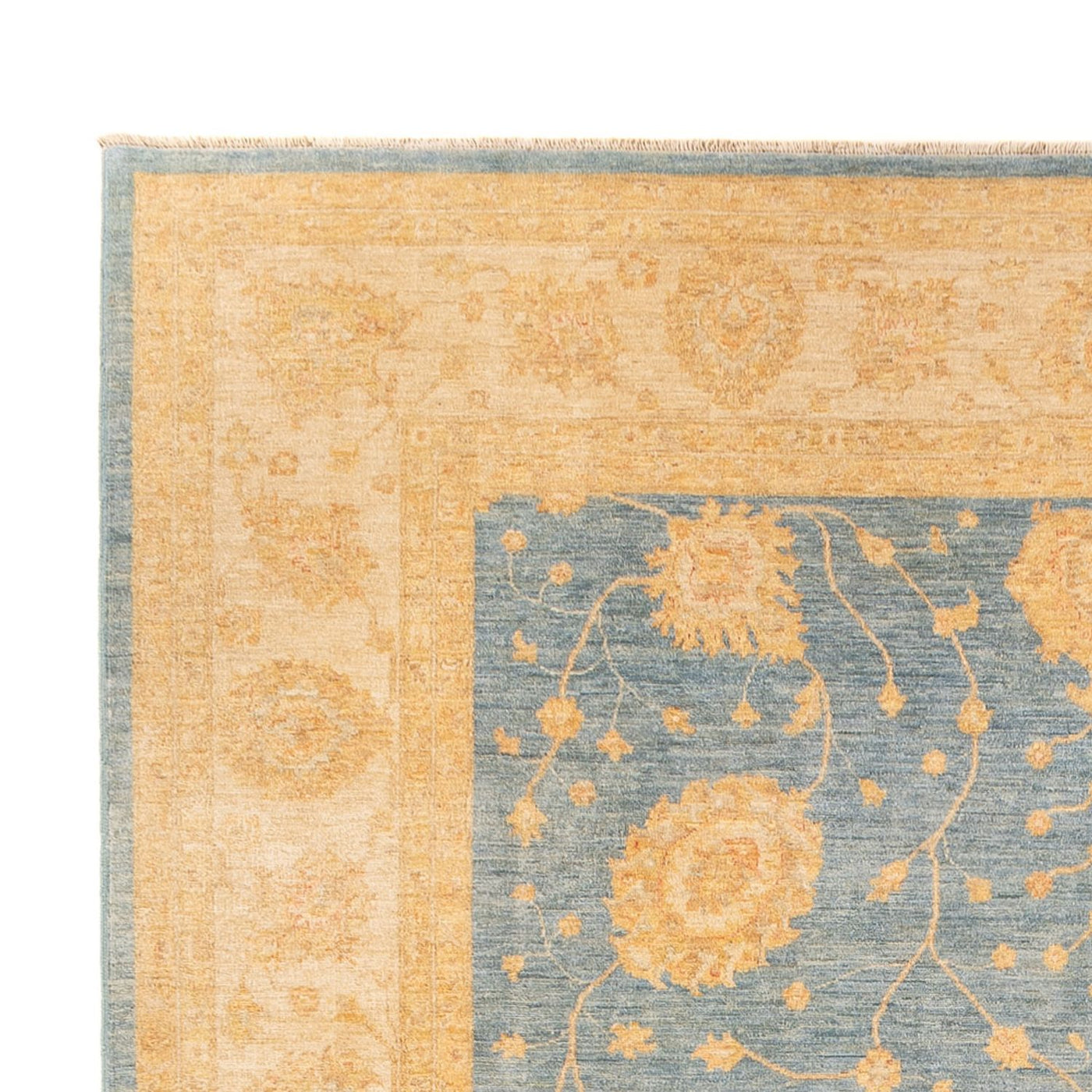 Ziegler Teppich - 369 x 273 cm - seeblau