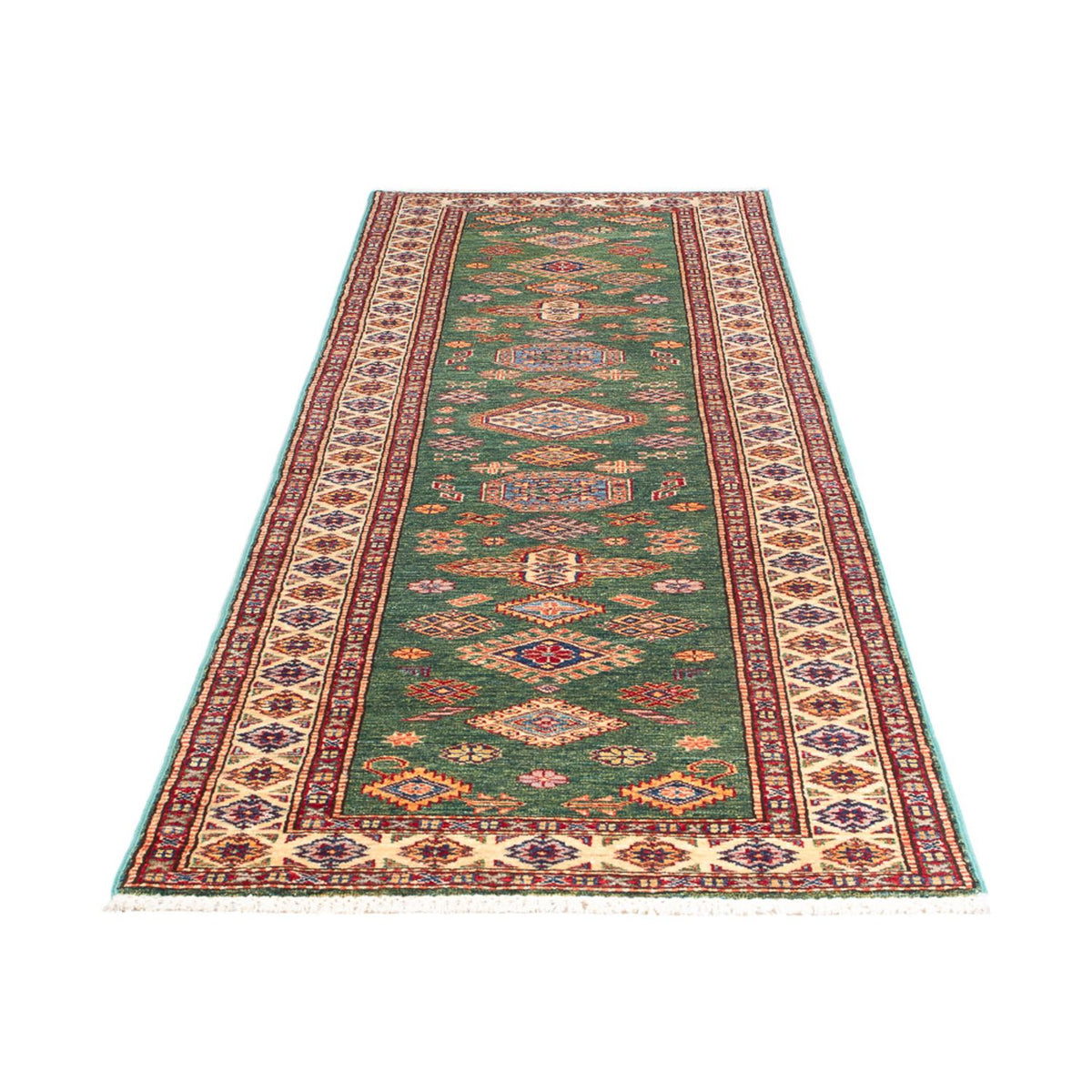 Läufer Ziegler - Kazak - 295 x 76 cm - grün