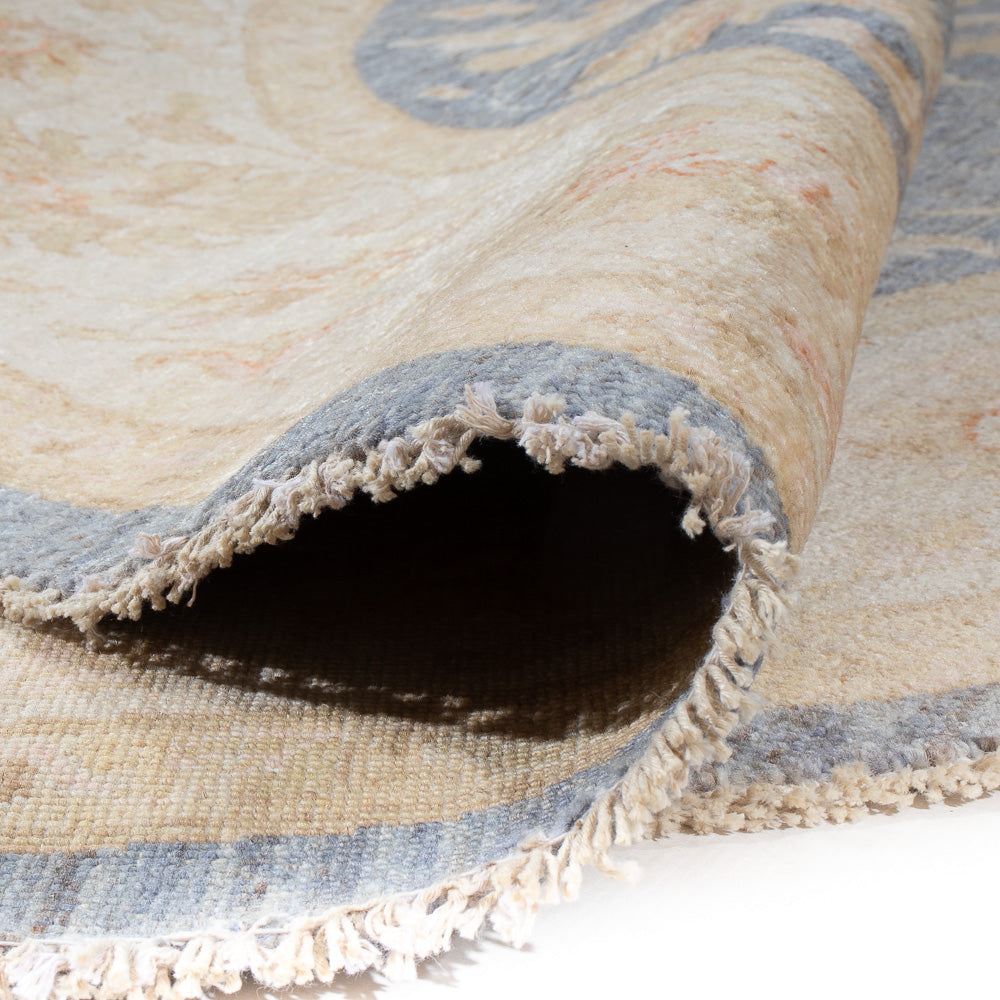 Ziegler Teppich rund  - 247 x 248 cm - petrolblau