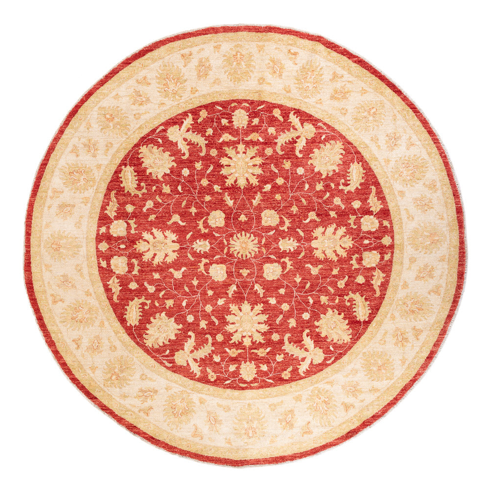 Ziegler Teppich rund  - 247 x 247 cm - rot