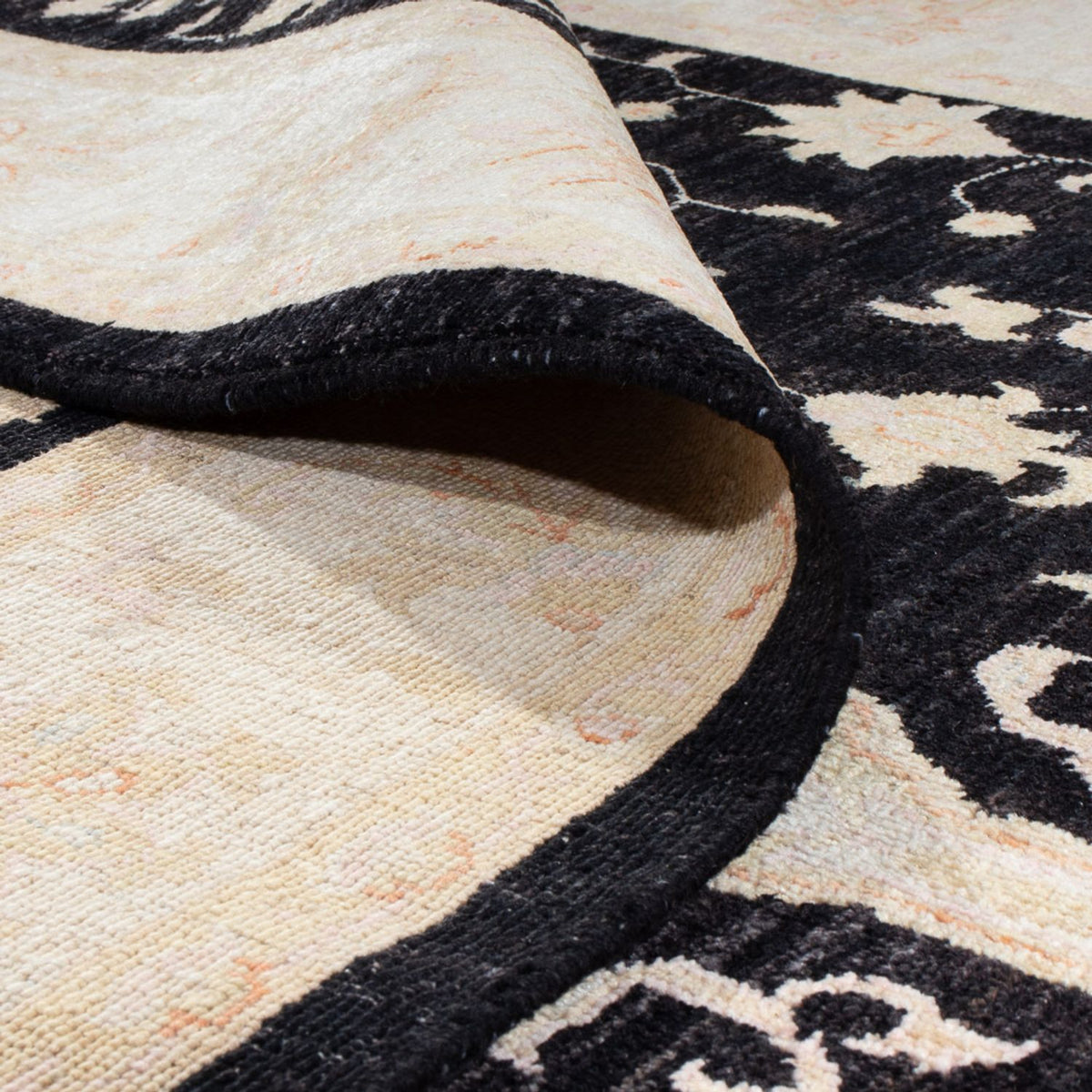 Ziegler Teppich - 243 x 175 cm - schwarz