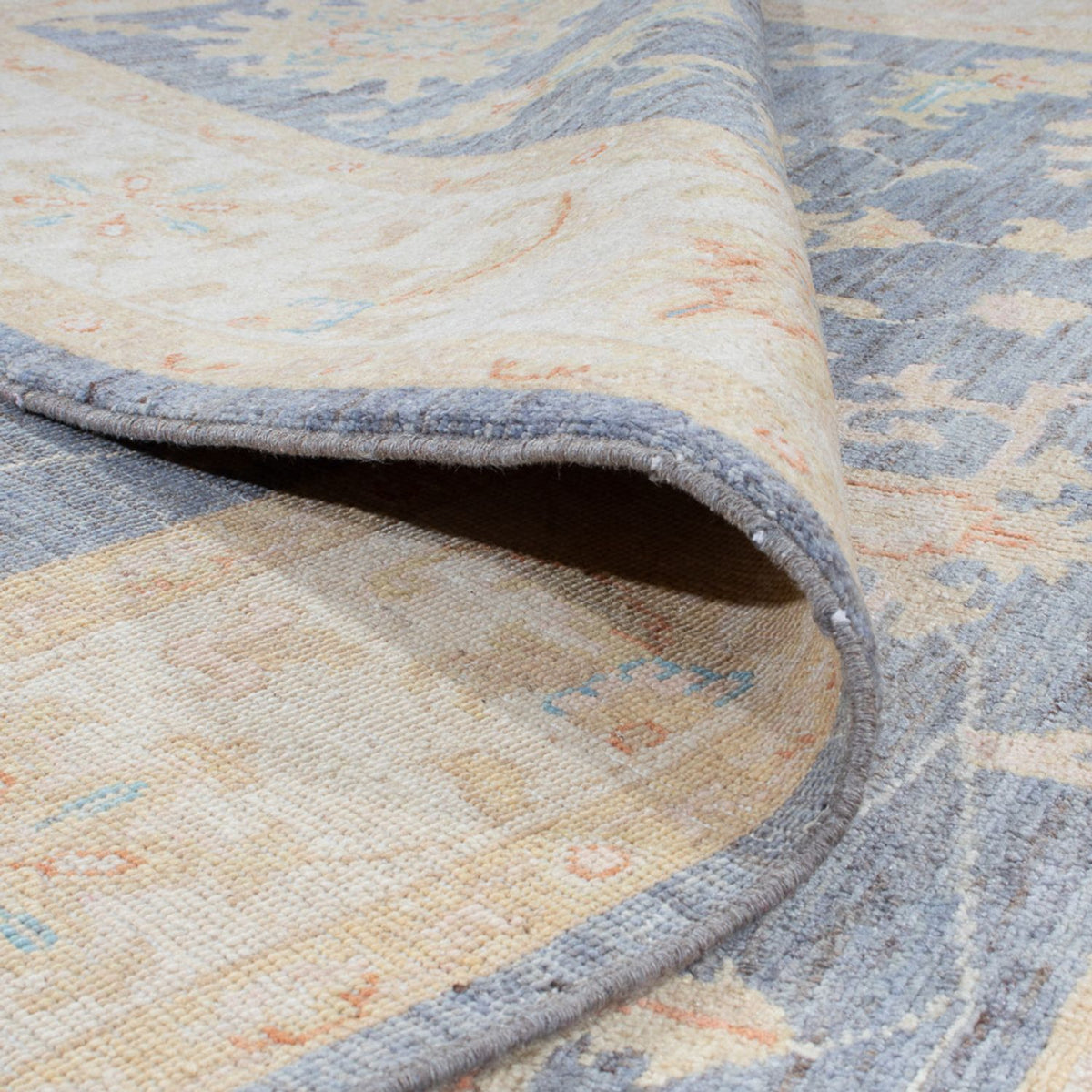 Ziegler Teppich - 241 x 176 cm - seeblau