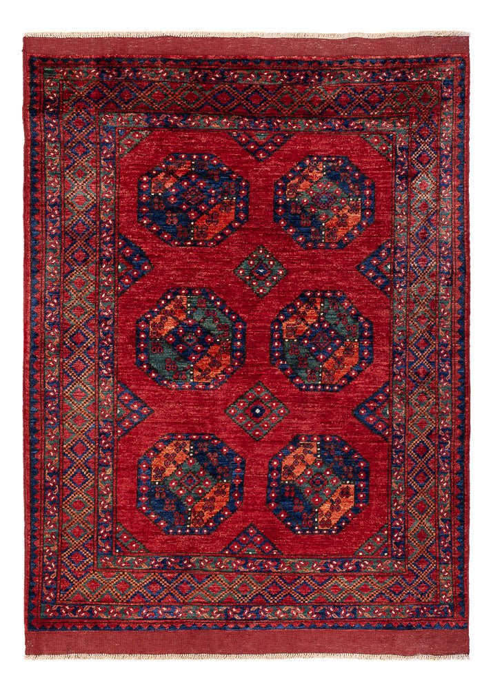 Afghan Teppich - Kunduz - 199 x 149 cm - rot