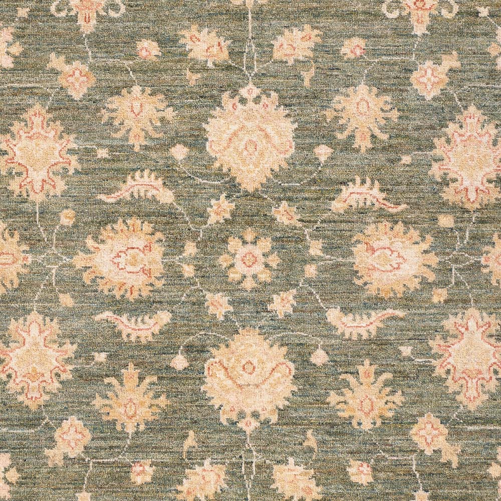 Ziegler Teppich - 202 x 155 cm - olivgrün