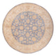 Ziegler Teppich rund  - 146 x 146 cm - seeblau