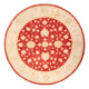 Ziegler Teppich rund  - 194 x 200 cm - rot