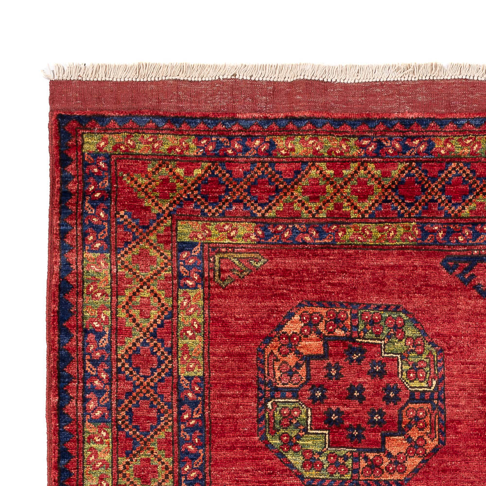 Afghan Teppich - Kunduz - 197 x 154 cm - rot