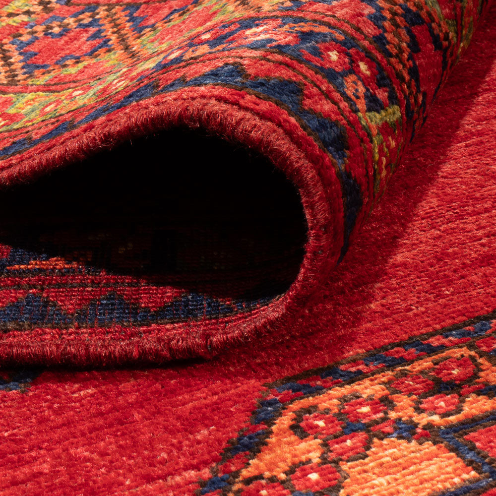 Afghan Teppich - Kunduz - 197 x 154 cm - rot