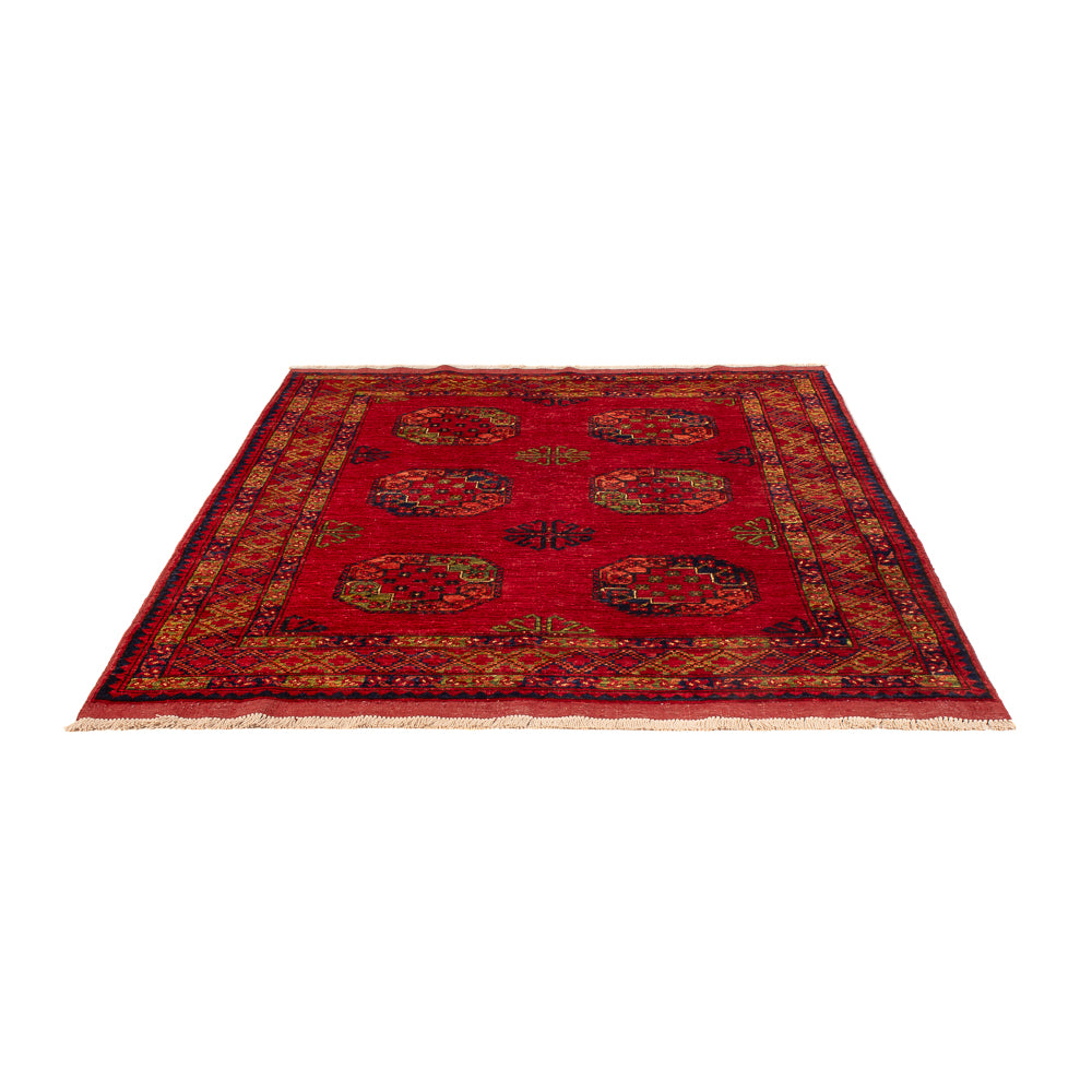 Afghan Teppich - Kunduz - 197 x 154 cm - rot