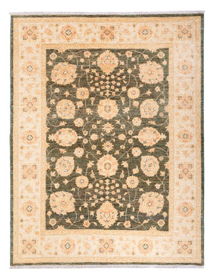 Ziegler Teppich - 198 x 154 cm - olivgrün