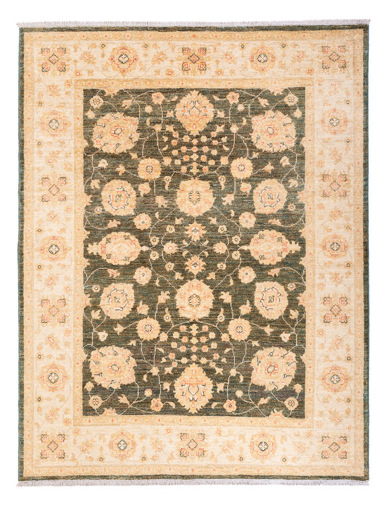 Ziegler Teppich - 198 x 154 cm - olivgrün