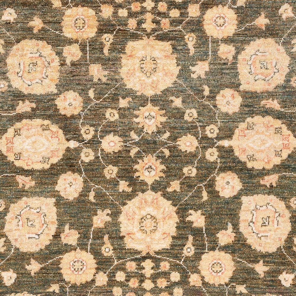 Ziegler Teppich - 198 x 154 cm - olivgrün