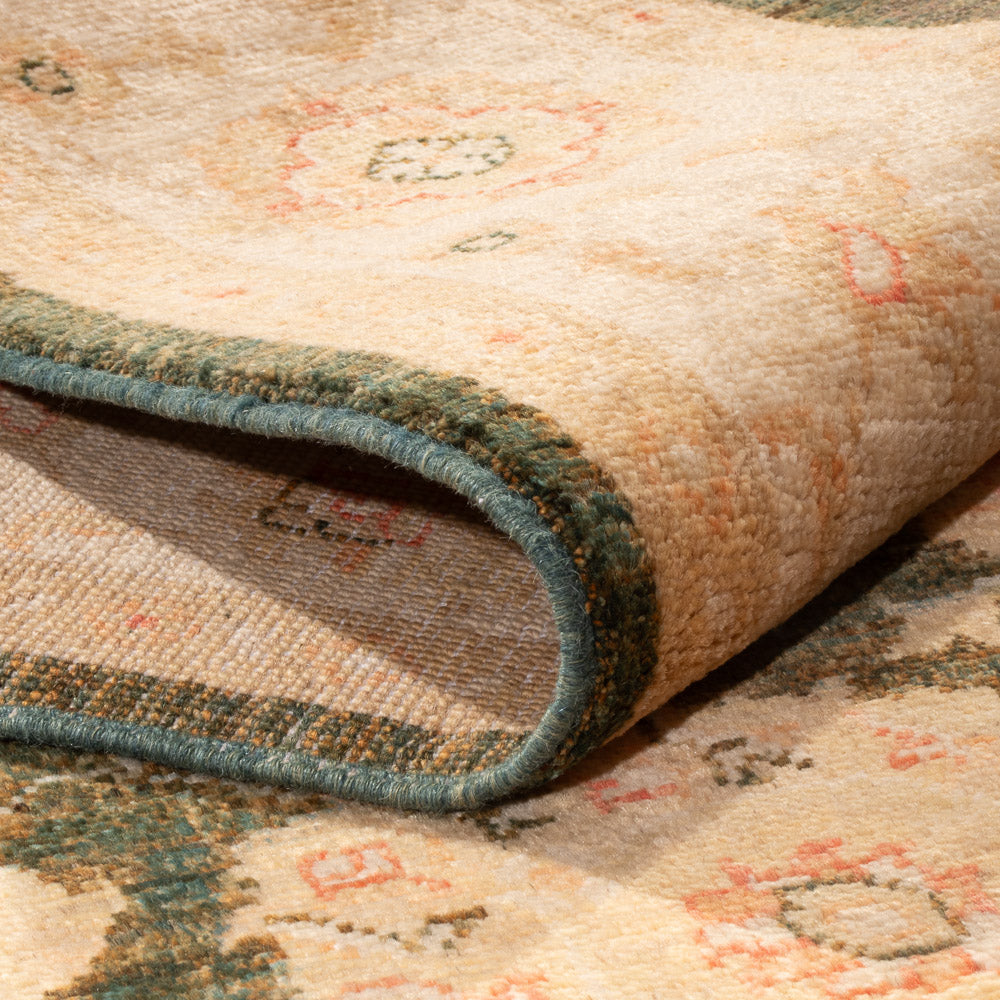 Ziegler Teppich - 198 x 154 cm - olivgrün