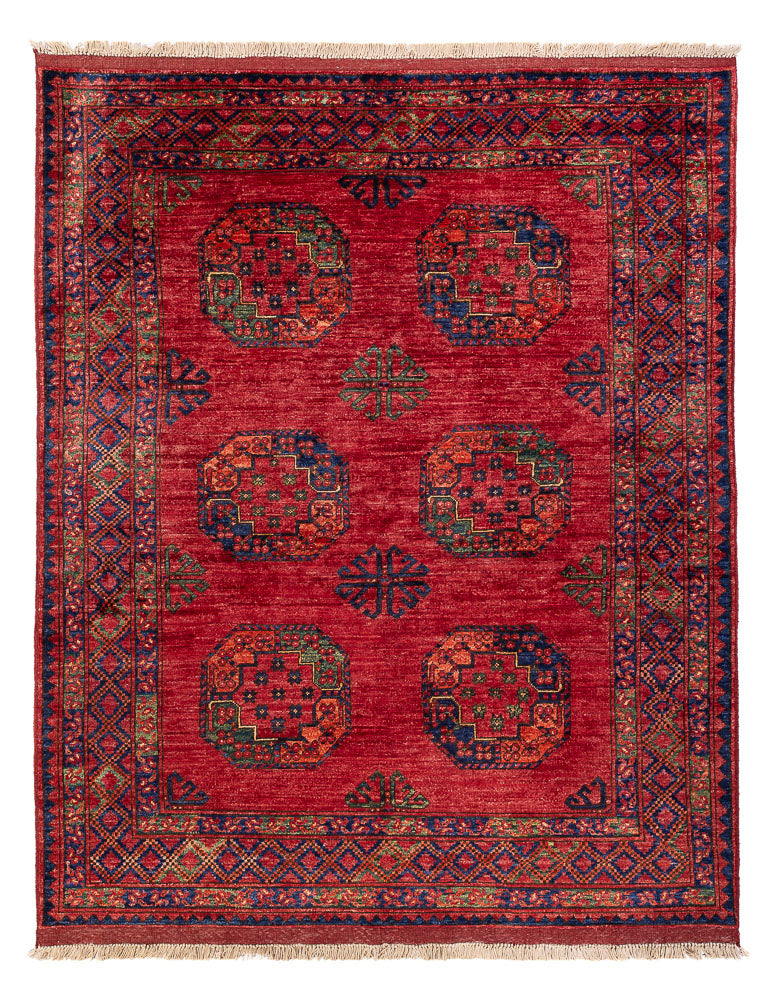 Afghan Teppich - Kunduz - 194 x 156 cm - rot