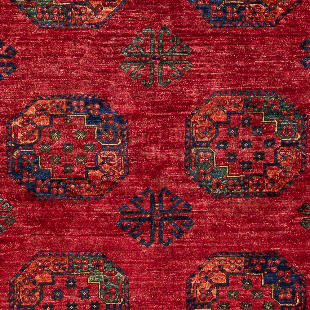 Afghan Teppich - Kunduz - 194 x 156 cm - rot