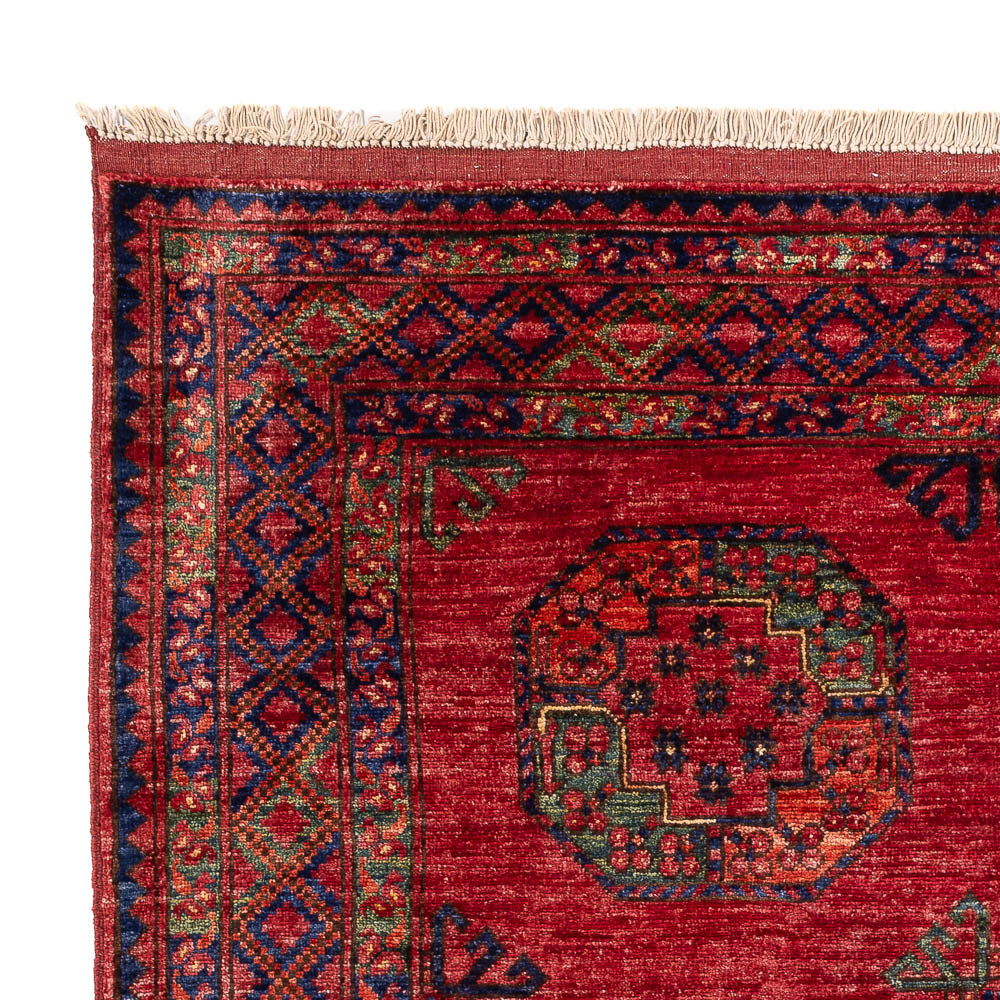 Afghan Teppich - Kunduz - 194 x 156 cm - rot