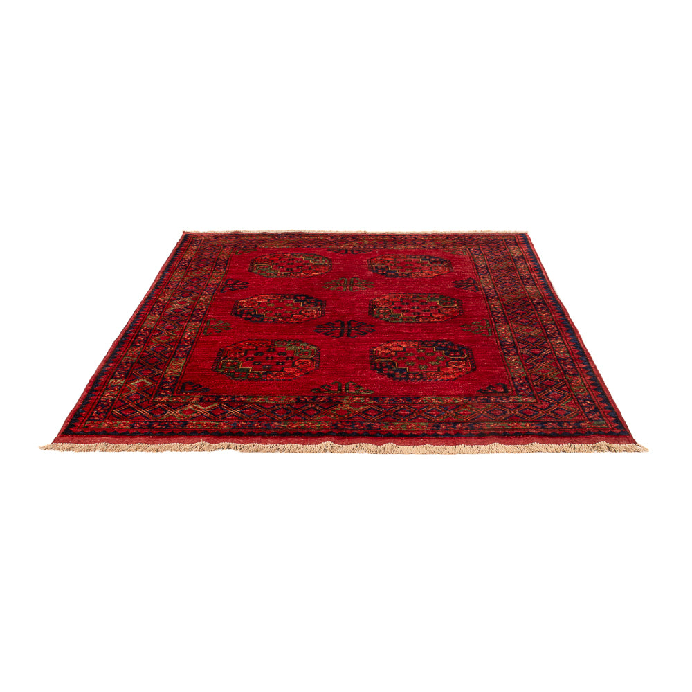 Afghan Teppich - Kunduz - 194 x 156 cm - rot