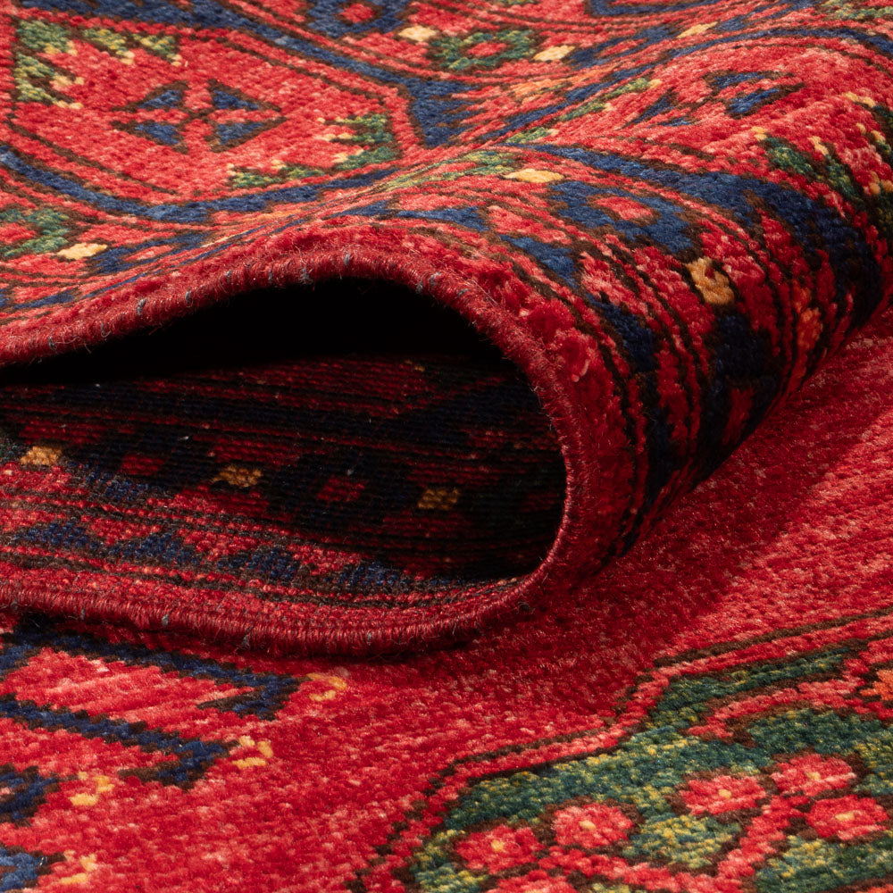 Afghan Teppich - Kunduz - 204 x 151 cm - rot