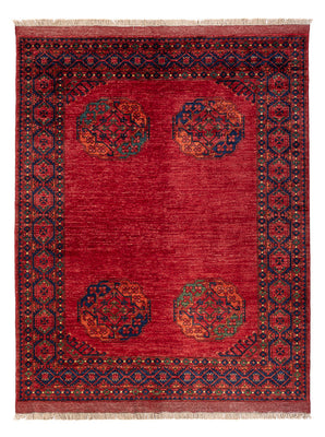 Afghan Teppich - Kunduz - 198 x 155 cm - rot