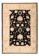 Ziegler Teppich - 178 x 124 cm - schwarz