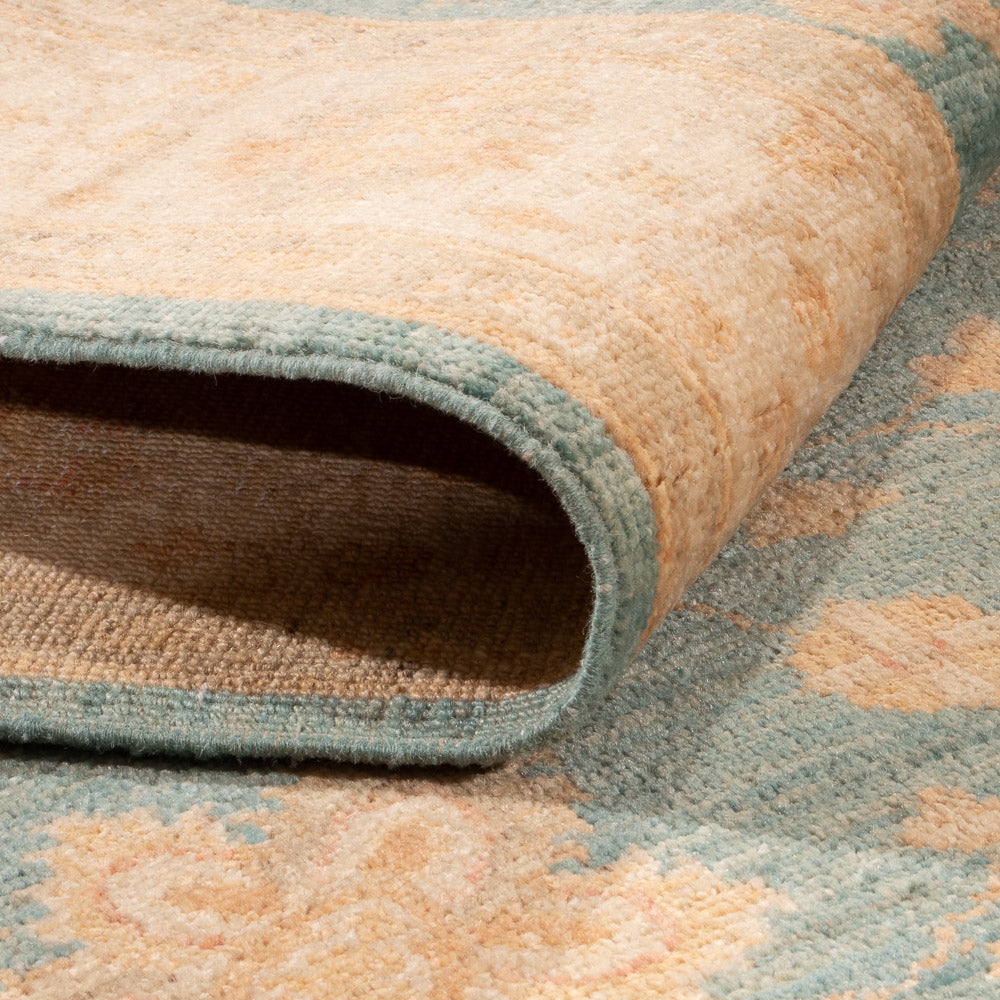 Ziegler Teppich - 185 x 122 cm - seeblau