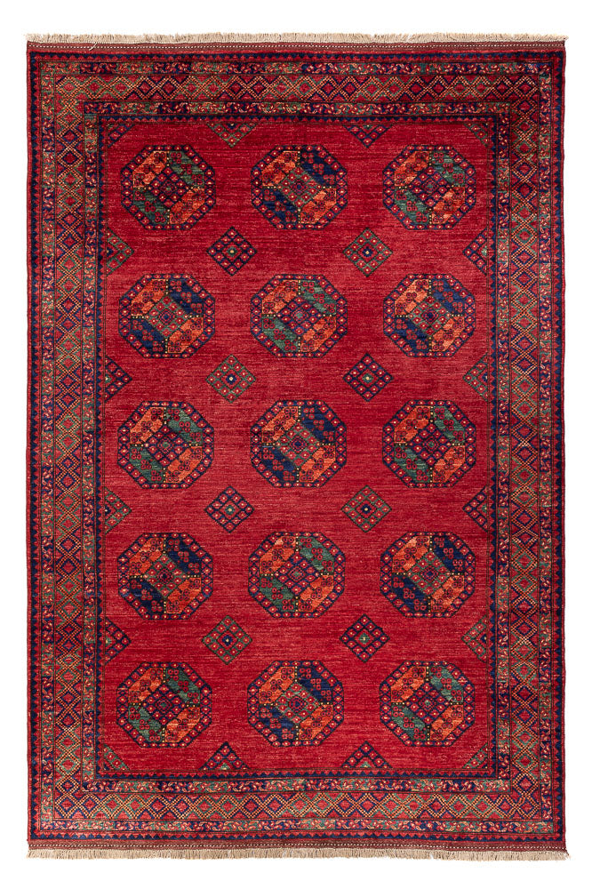 Afghan Teppich - Kunduz - 300 x 206 cm - rot