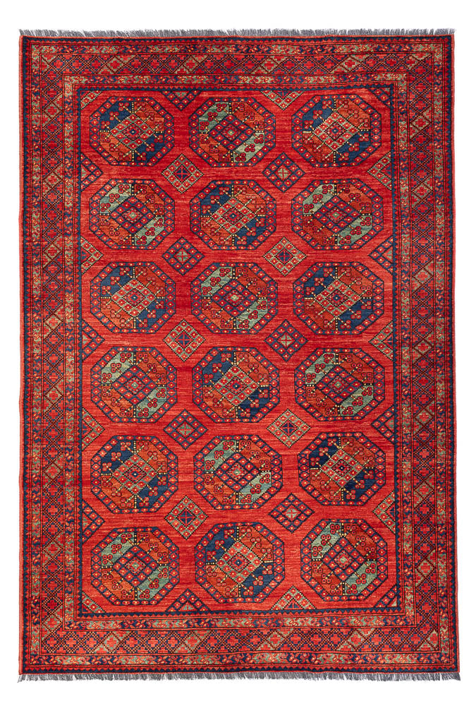Afghan Teppich - Kunduz - 305 x 209 cm - rot
