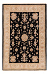 Ziegler Teppich 96x147cm - Orientteppich - Rechteckig / Schwarz / 96 x 147 cm Rechteckig