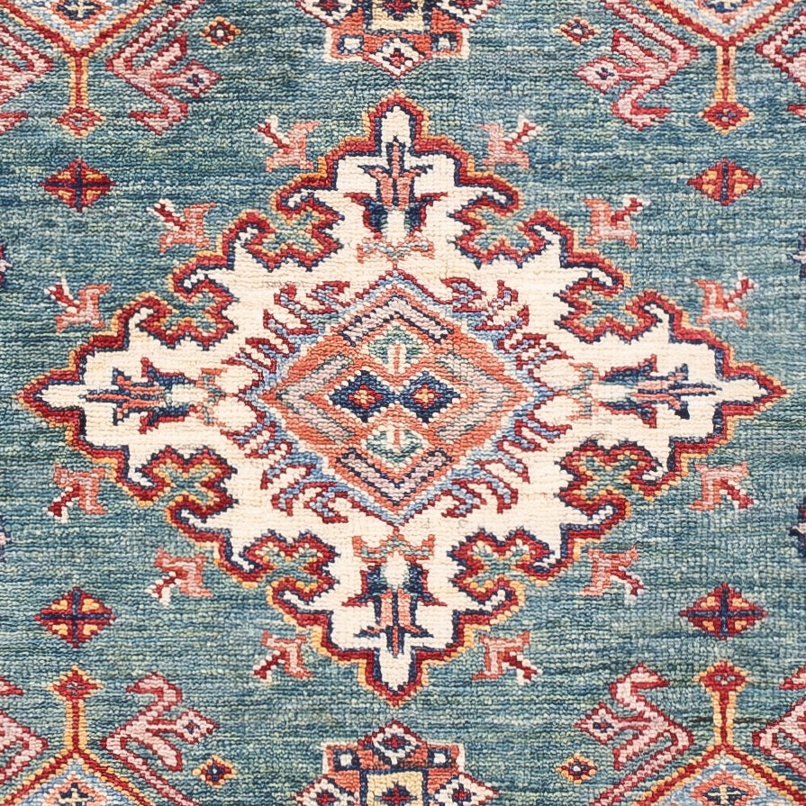 Ziegler Teppich - Kazak - 146 x 99 cm - grün