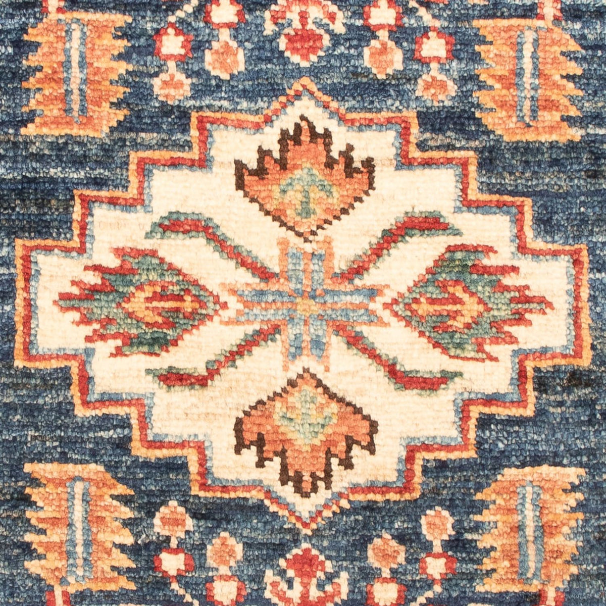 Ziegler Teppich - Kazak - Royal - 95 x 60 cm - petrolblau