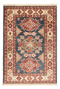 Ziegler Teppich - Kazak - Royal - 90 x 60 cm - petrolblau