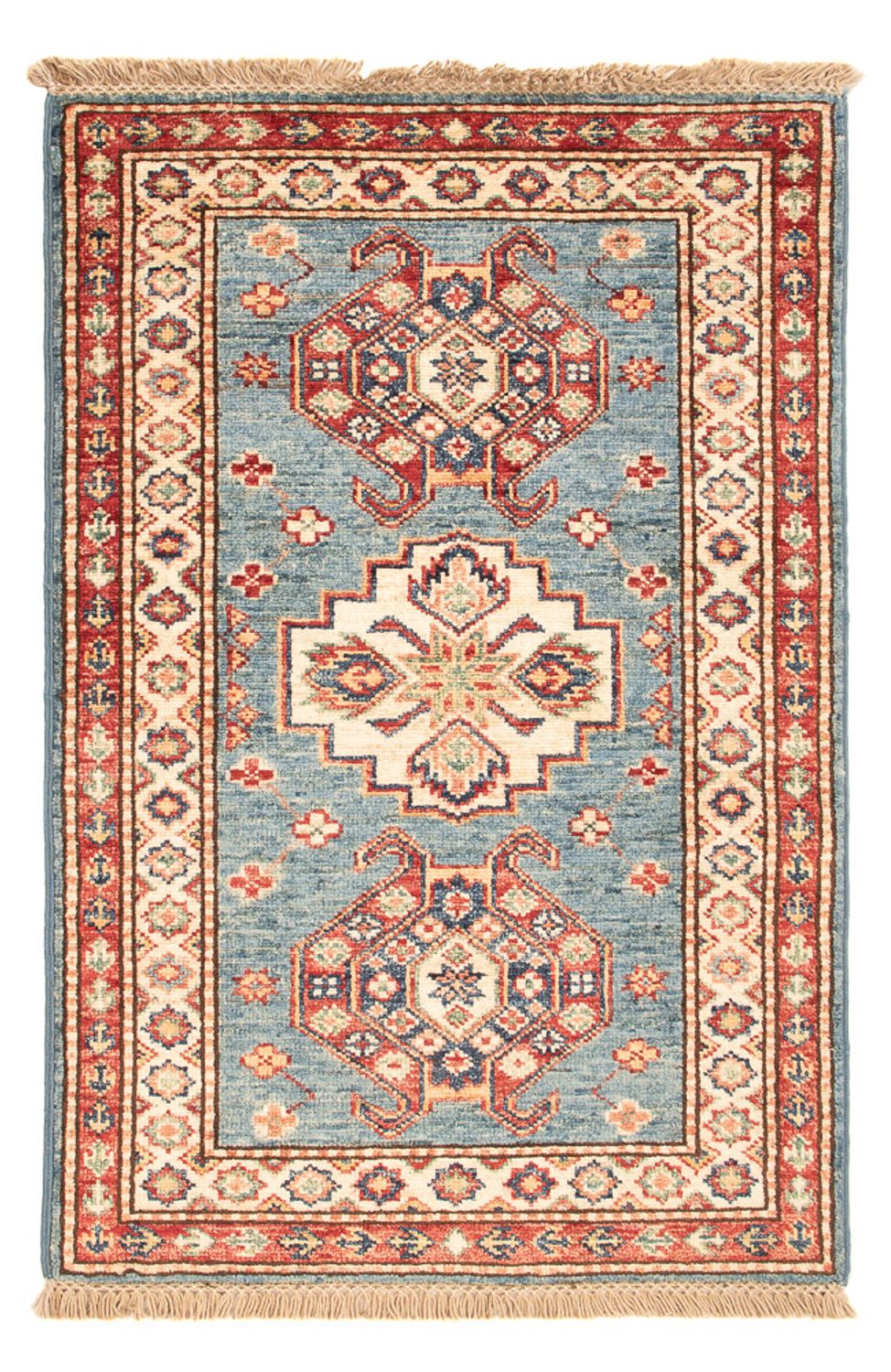 Ziegler Teppich - Kazak - Royal - 90 x 60 cm - hellblau