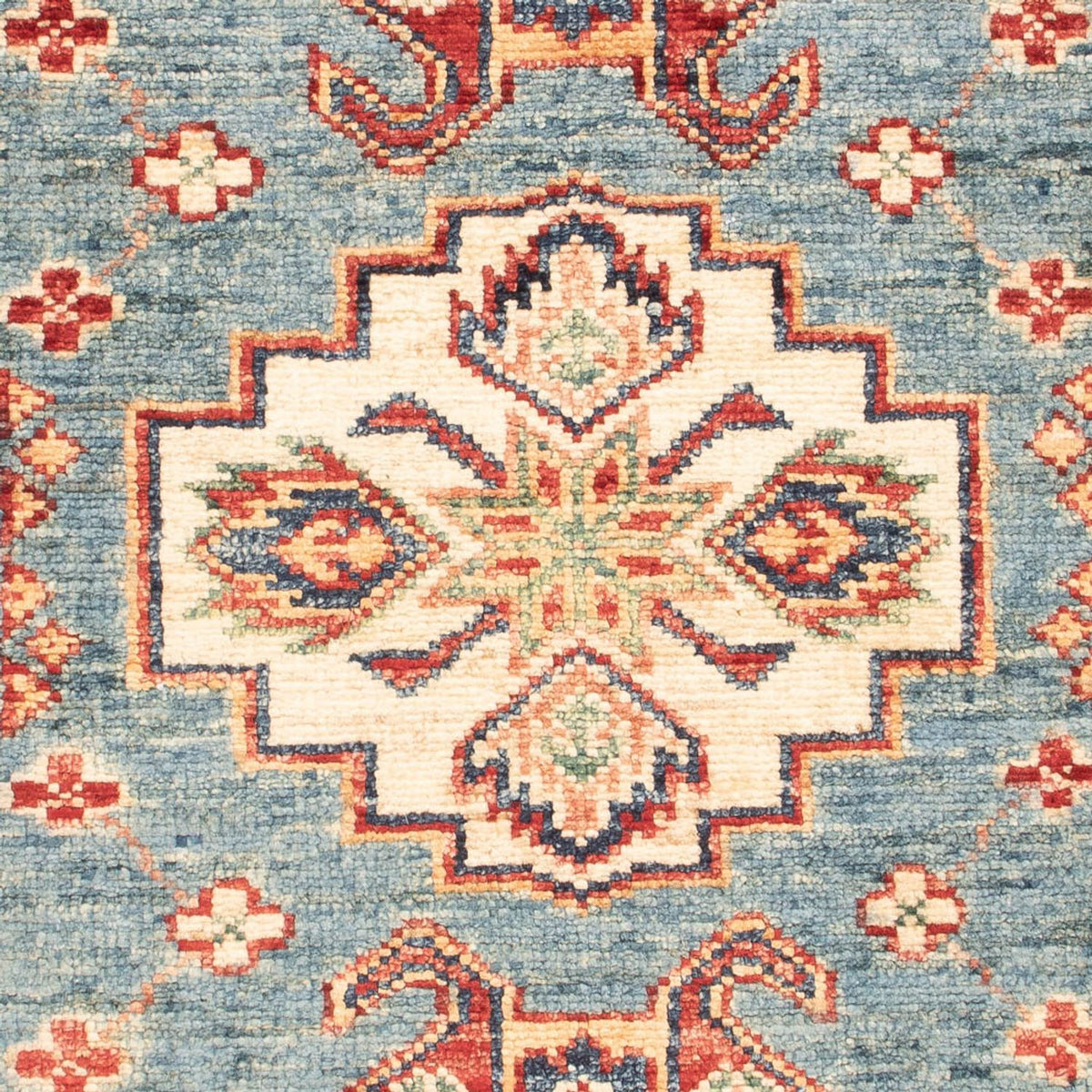 Ziegler Teppich - Kazak - Royal - 90 x 60 cm - hellblau