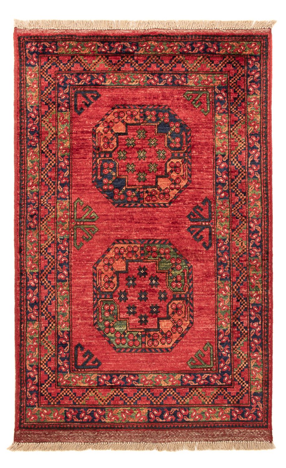 Afghan Teppich - 126 x 82 cm - rot