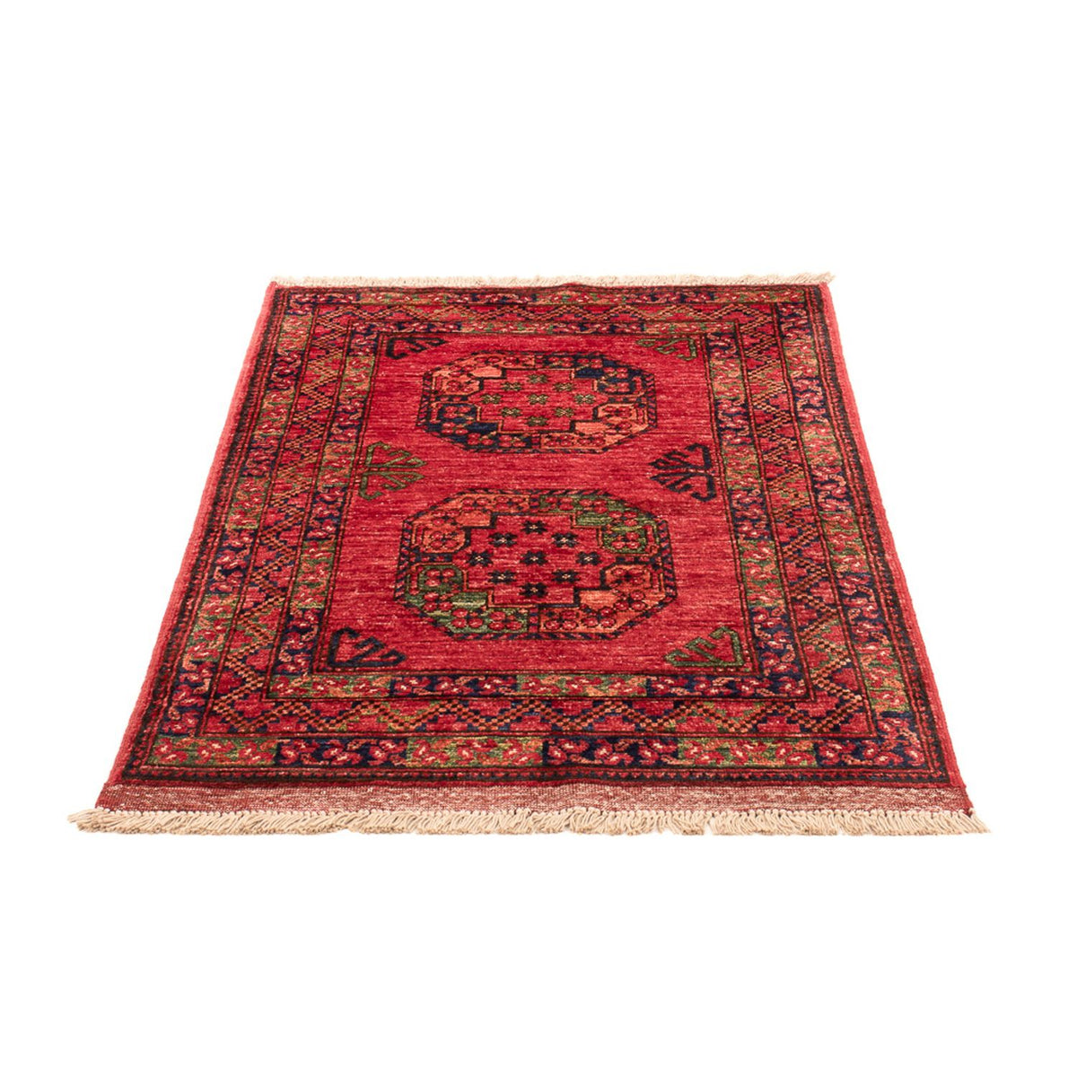 Afghan Teppich - 126 x 82 cm - rot