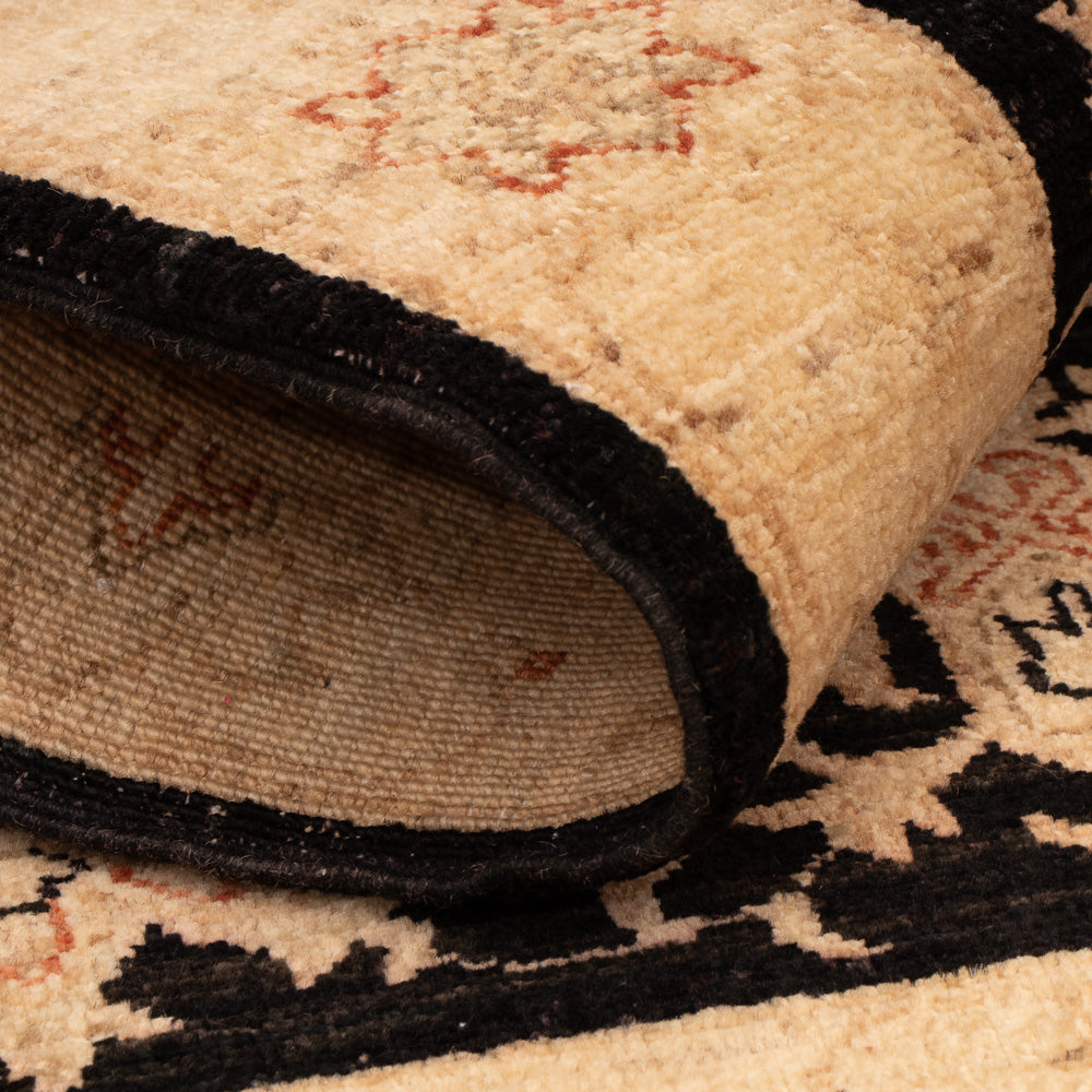 Ziegler Teppich - 115 x 81 cm - schwarz