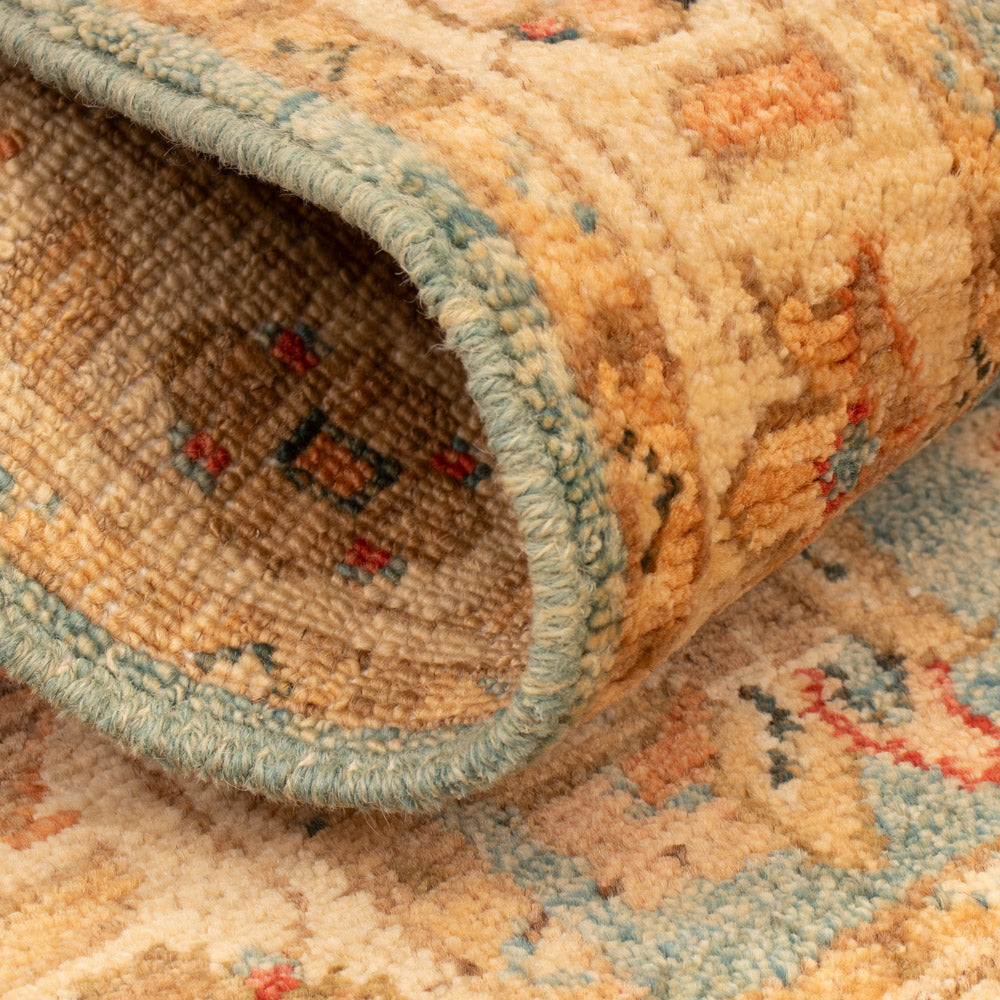 Ziegler Teppich - 92 x 60 cm - hellblau