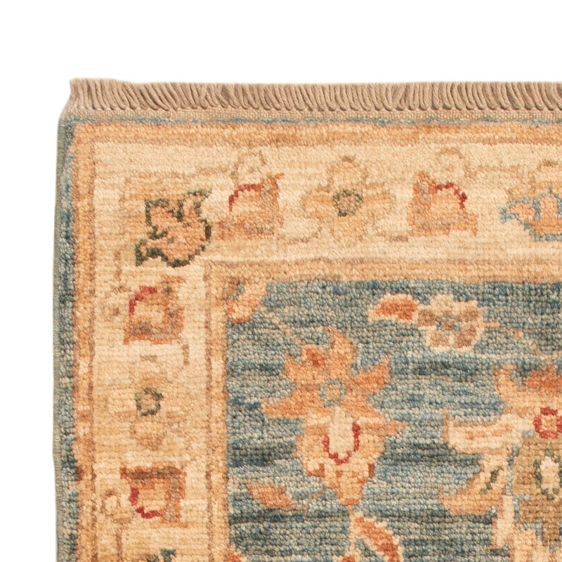 Ziegler Teppich - 69 x 48 cm - blau