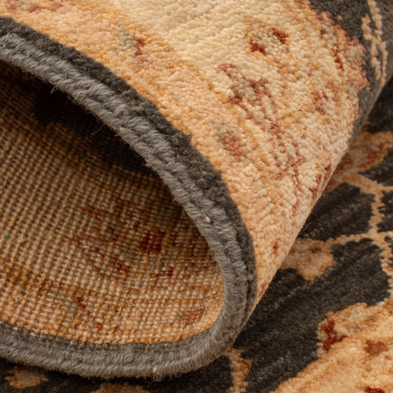 Ziegler Teppich - 90 x 60 cm - schwarz