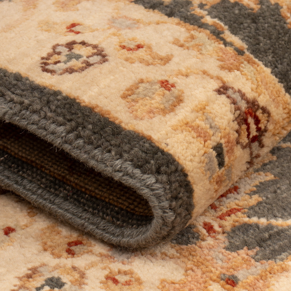 Ziegler Teppich - 90 x 60 cm - schwarz