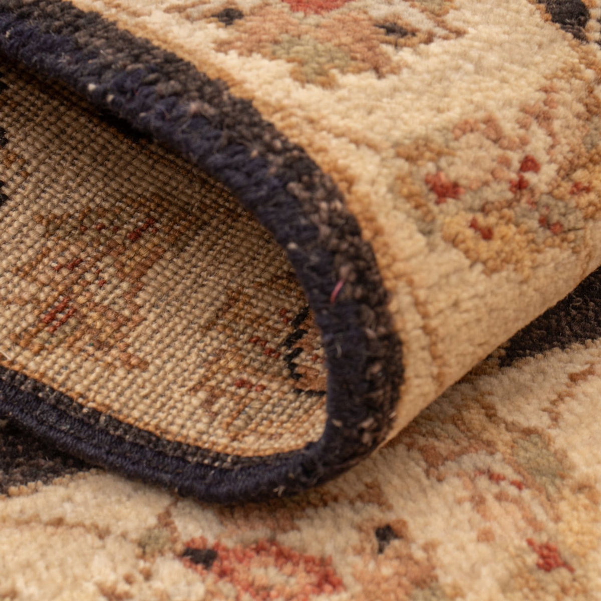 Ziegler Teppich - 90 x 60 cm - schwarz