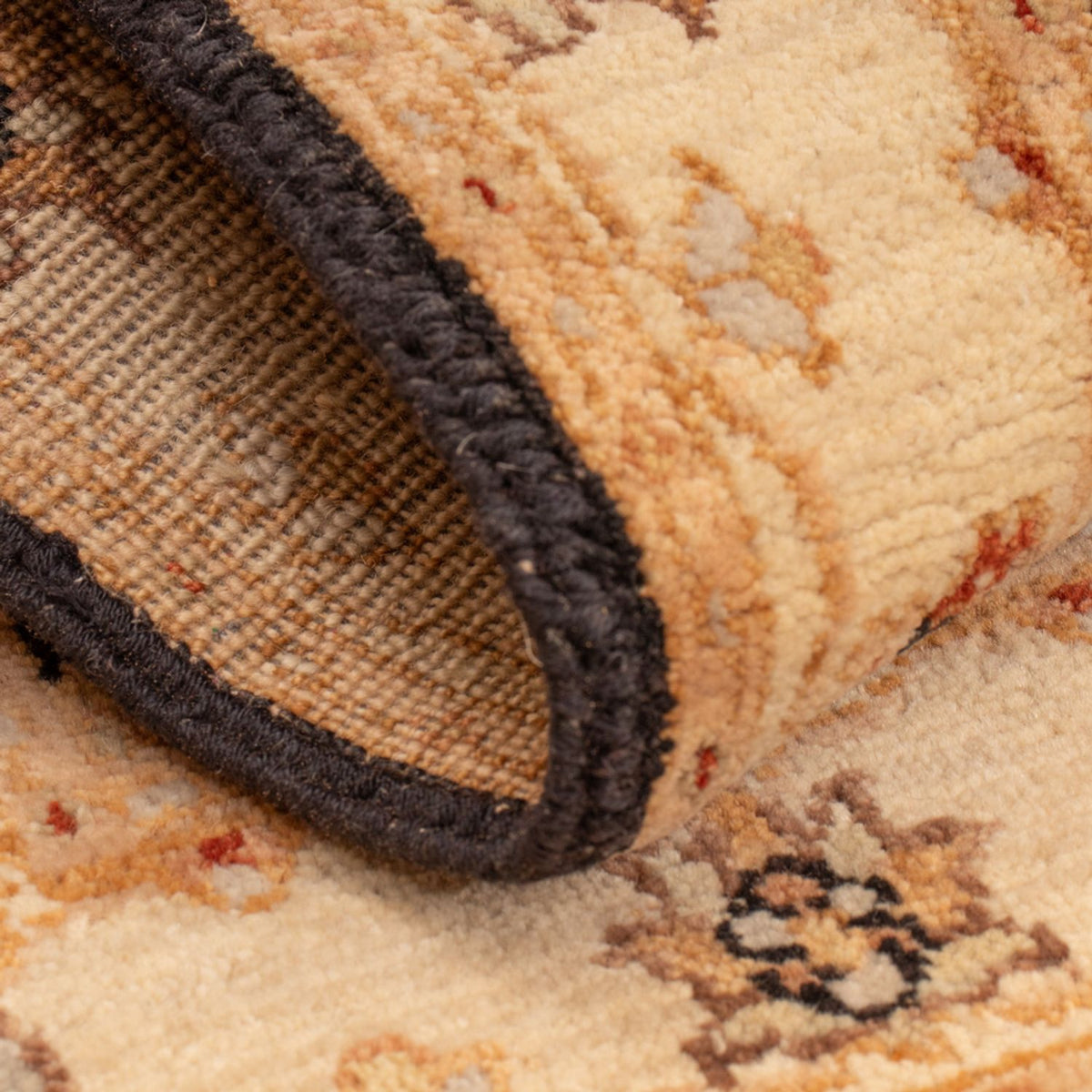 Ziegler Teppich - 90 x 60 cm - schwarz