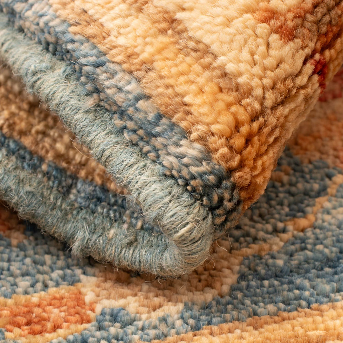 Ziegler Teppich - 67 x 50 cm - petrolblau